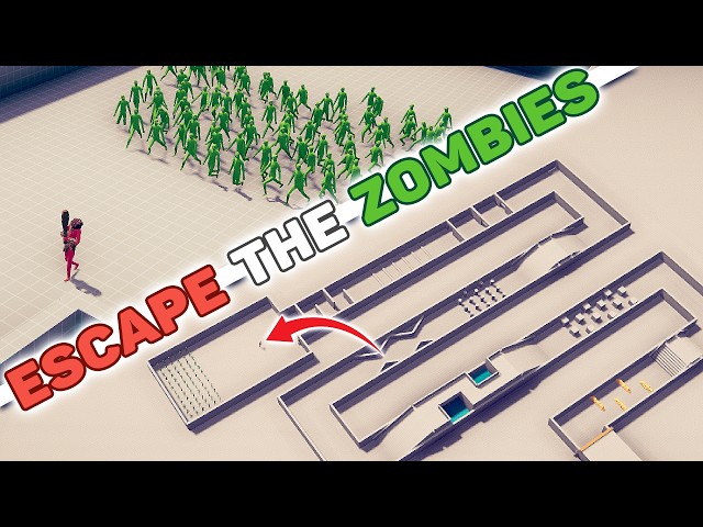 ⚠️ How Many CLUBBERS to Escape The ZOMBIES? - Totally Accurate Battle Simulator TABS