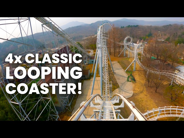 Rolling X-Train Front Row POV Everland's First Big Roller Coaster!