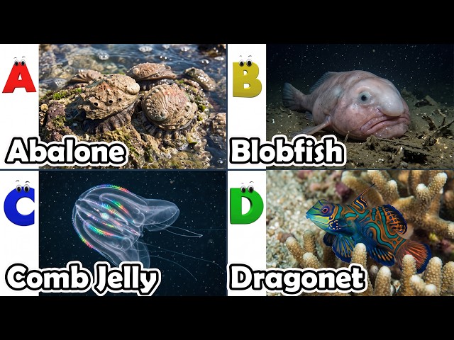 A to Z Ocean Animals for Kids 🌊 | ABC Alphabet Song | Preschool Learning Made Fun