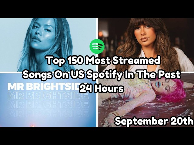 Top 150 Most Streamed Songs On US Spotify In The Past 24 Hours - September  20th