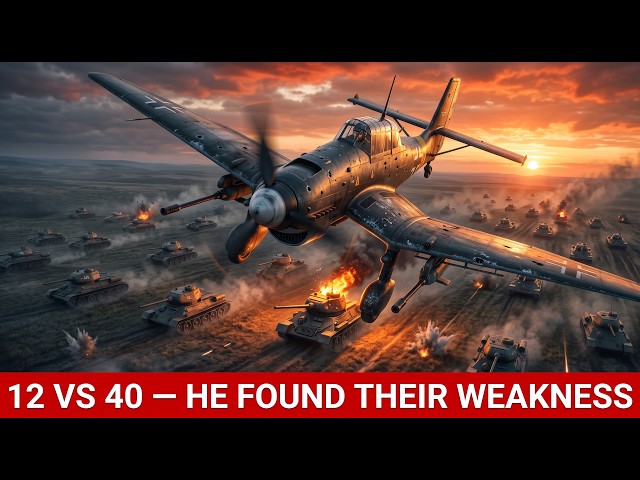 12 Shells vs 40 T 34s — The Stuka Pilot Who Attacked the One Spot Nobody Guarded