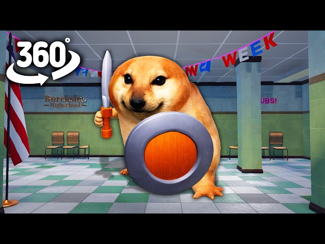What The Dog Doin? Doge in YOUR SCHOOL ! | 360° VR