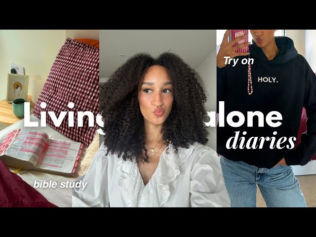 Living Alone Diaries | Life with Jesus 🤍 Bible study, DIY lash fail, clothing try on & more