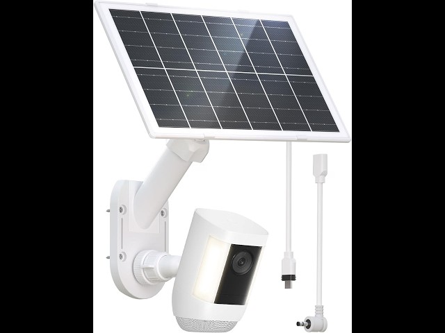 7W Solar Panel with Adjustable Wall Mount for Ring Spotlight Cam, 1-Pack