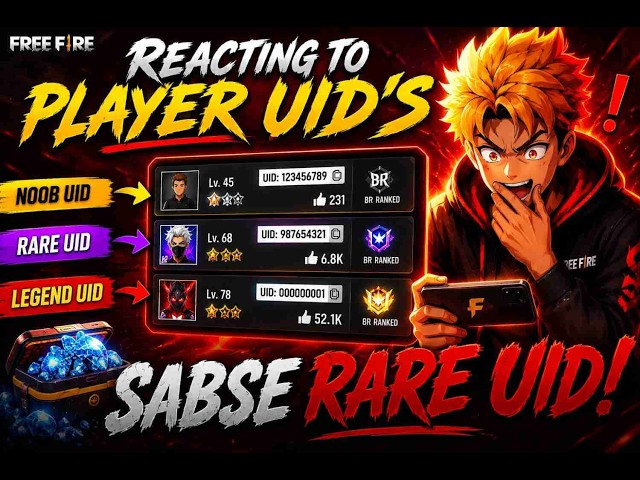 🚀 FREE FIRE LIVE 🔥 UID CHECK + ID REACTION 👀 Apni UID Bhejo 💎day 23