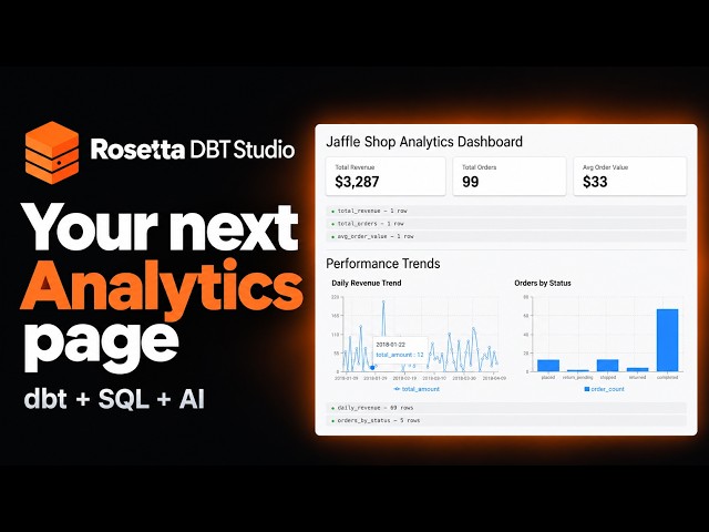 Build Analytics Dashboards with AI in Rosetta DBT Studio