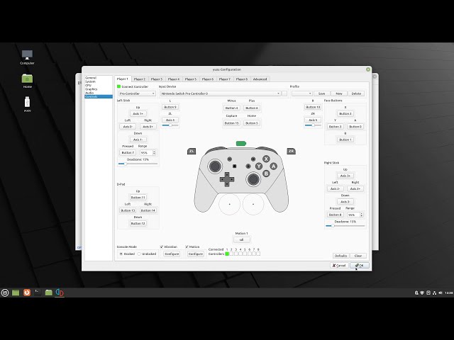 Set up Nintendo Switch Pro Controller with motion control in GNU/Linux