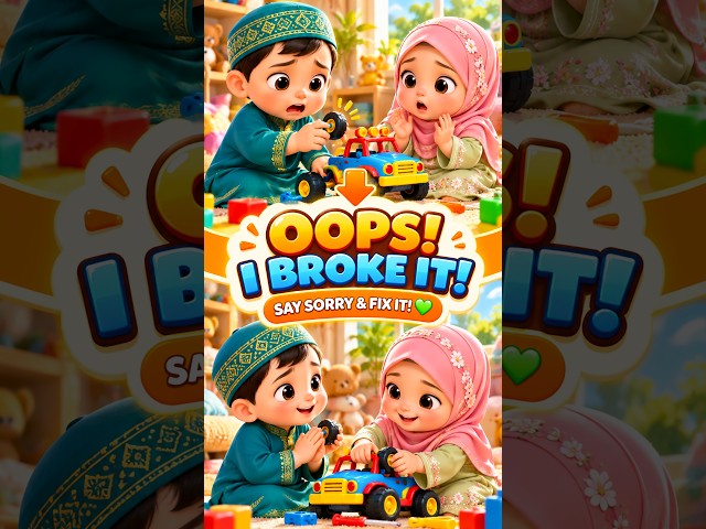 Oops! I Broke My Friend’s Toy! 🧸 | Say Sorry & Make It Right | Islamic Kids Story