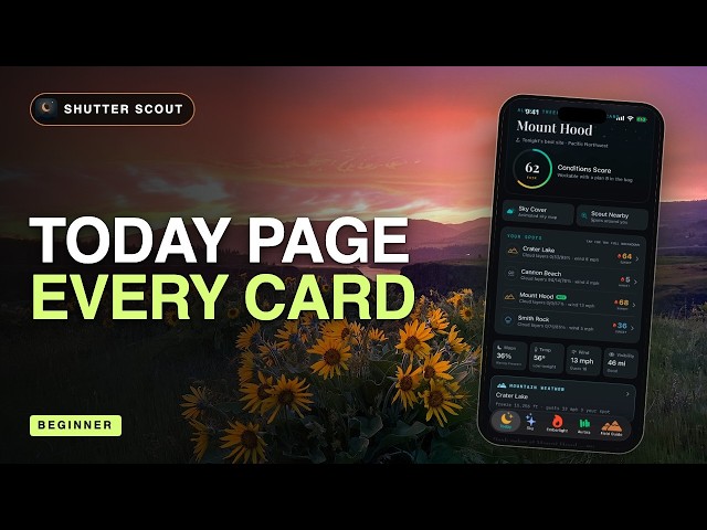 Shutter Scout Today Page: Every Card Explained (Emberlight Scores, Moon, Tides, Aurora & More)
