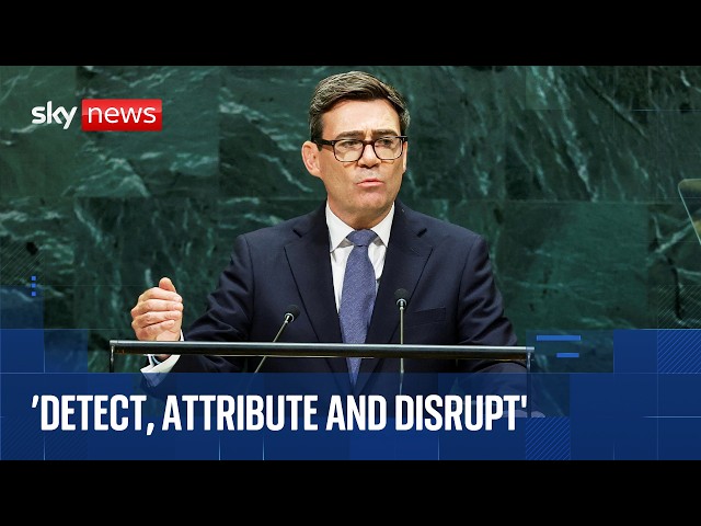 Andy Burnham gives speech at UN General Assembly
