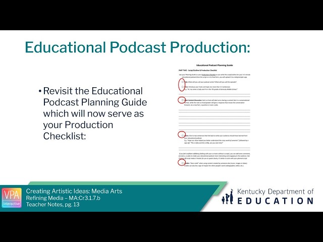 Educational Podcast Production: Creating Artistic Ideas – Media Arts