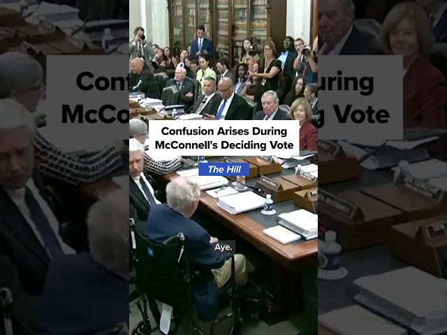 Confusion arises as Mitch McConnell casts deciding vote on bill after months-long absence