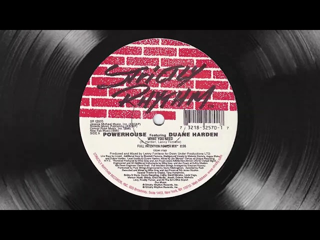 Powerhouse feat. Duane Harden 'What You Need' (Strictly Rhythm, 1999)