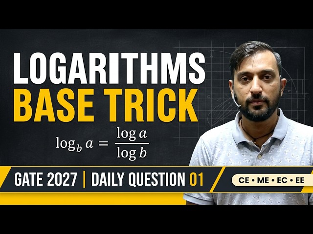 GATE 2027 DAILY QUESTION | LOGARITHMS APTITUDE TRICK | ALL ENGINEERING BRANCHES