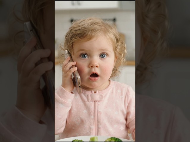 Baby Calls 911 Over BROCCOLI! 😂🚨 #shorts #funnyshorts #toddlers