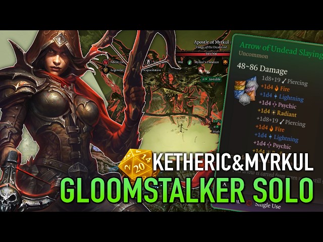 Gloomstalker Solo Ketheric & Myrkul | ONE TURN | Honour Mode | Baldur's Gate 3