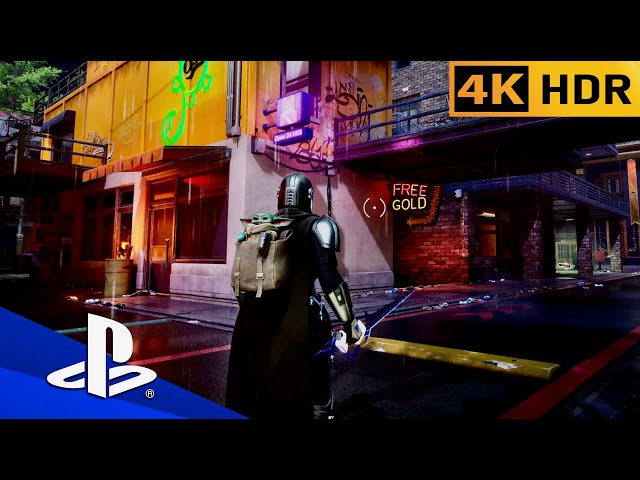Fortnite Mandalorian Skin Gameplay PS5 Pro 4K HDR | Star Wars