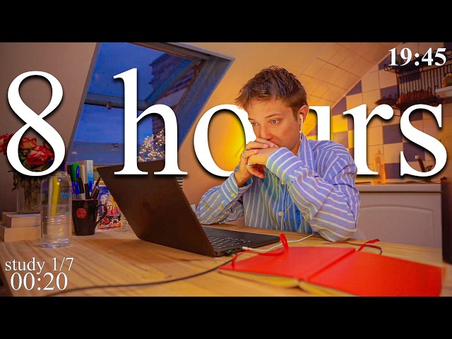 LIVE | 8-HOUR study with me in Paris📚⛈️ rain sounds & pomodoro timer 60 & 10