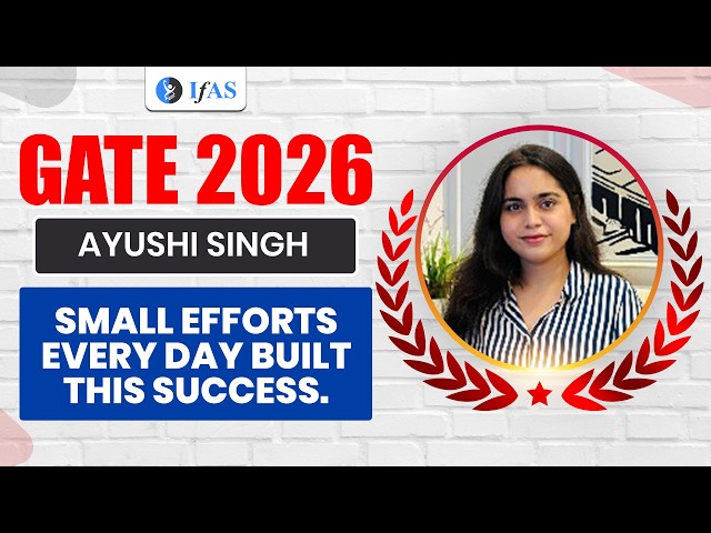 GATE Life Science Topper Interview 2026 (XL) | Ayushi Singh | IFAS