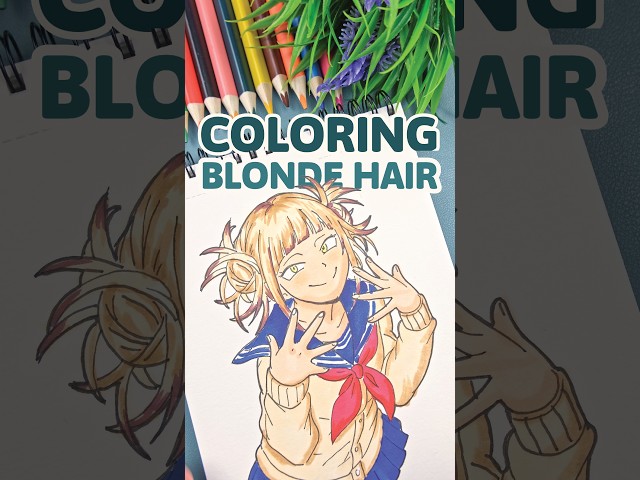 You're COLORING Blonde Hair WRONG #art #drawingtutorial #howtodraw #drawing #tutorial