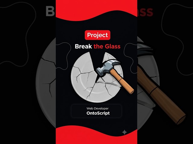 The most satisfying glass break web animation you'll see today| Onto Script #tutorial #shorts #viral