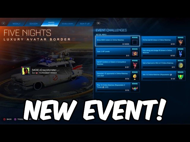 *NEW* HAUNTED HALLOWS EVENT IS HERE! (FNAF x Rocket League)