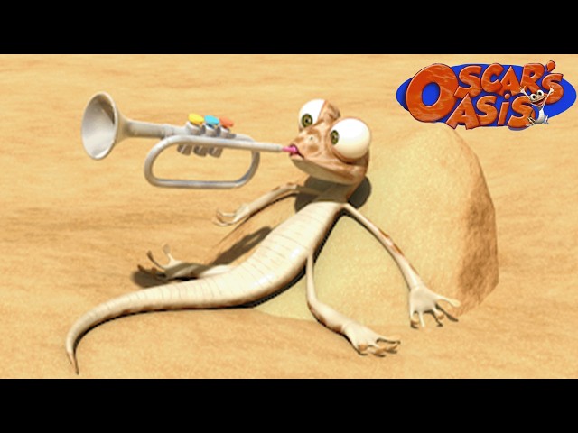 Oscar Enjoying to Play The Trumpet | Oscar's Oasis Kids Cartoons