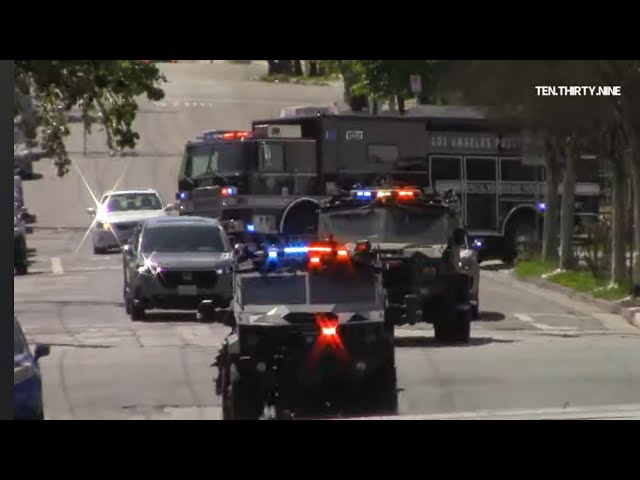 LAPD METRO SWAT UNITS RESPONDING CODE 3