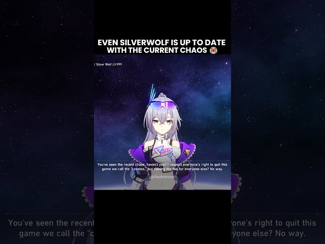 Silverwolf Is Aware of the Chaos 😭 #honkaistarrail