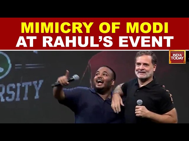 Rahul Gandhi’s Indore Chhatron Ki Goonj Event Sees Comedian Mimic PM Modi’s Voice On Stage