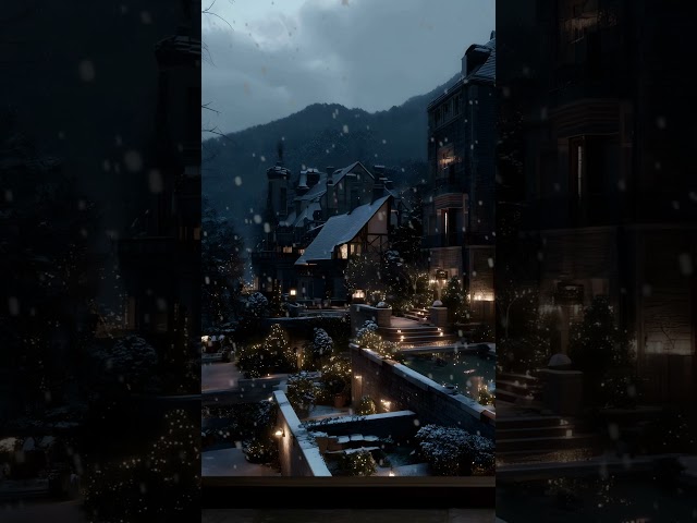 Gloom Altar | 4K Winter Castle Window - Quiet Snowfall Over the Old Kingdom - Ambience for Reading