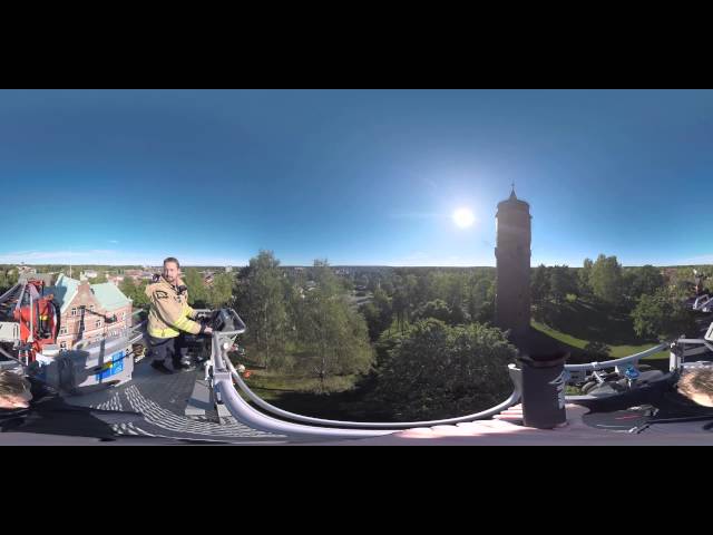 360°video Firetruck skylift view