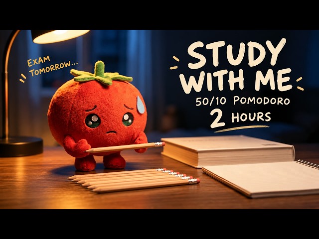 Study With a Procrastinating Tomato 🍅 LIVE | 50/10 Pomodoro | Chill Lofi 24/7