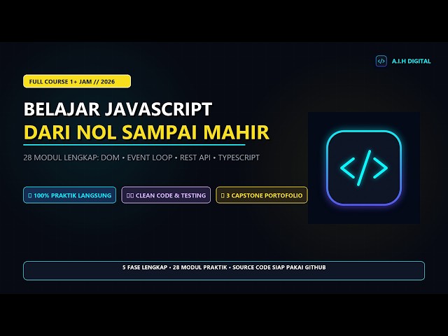 Learn JavaScript from Scratch to Expert [FULL COURSE 1+ HR] - Complete Web & Full-Stack Guide 2026