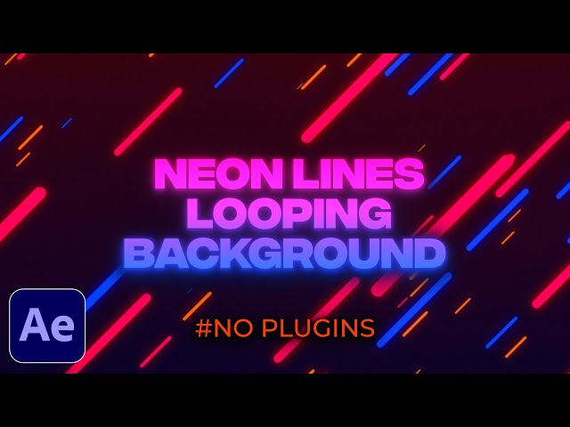 Neon Lines Background Tutorial After Effects | No Plugins | Seamless Loop