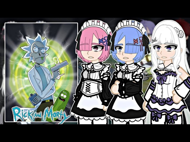 Re:Zero React to Subaru as Rick Sanchez | Rick and Morty  | Gacha React |