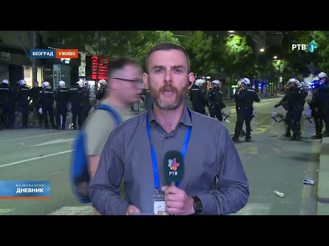 Na Trgu Slavija u Beogradu završen protest studenata u blokadi; incidenti kod Pionirskog parka