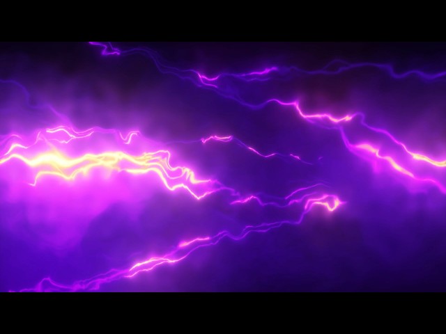 Intense Thunderstorm Flashing Crazy Lightning 4K Purple Screen Background TV Ambient Visuals