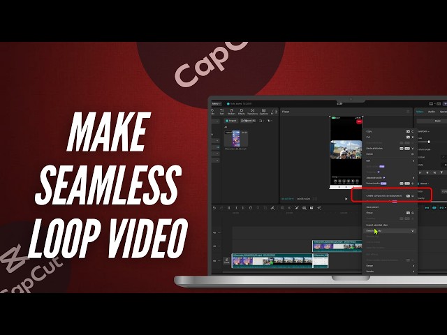 How to MAKE A SEAMLESS LOOP VIDEO in CapCut in SECONDS!