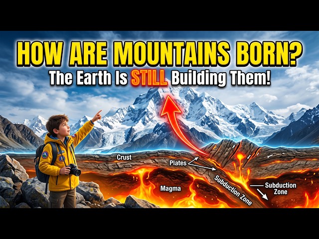 How Are Mountains Born?  | Plate Tectonics Explained for Kids | Earth's Biggest Secret!