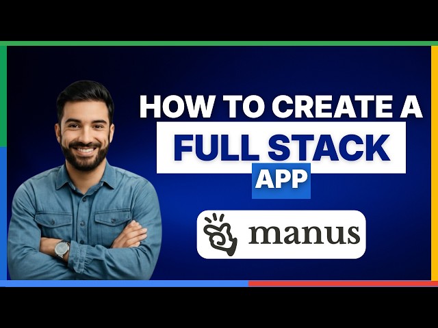 How to create a full-stack app using Manus AI[2026 Full Guide]