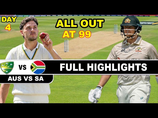 Australia vs South Africa 2nd Test Day 4 Full Match Highlights | AUS vs SA Test 2026 Highlights