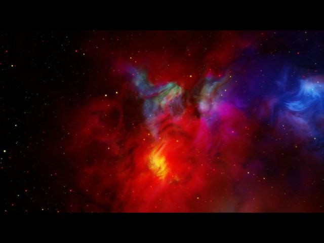 Epic Space Galaxy Background Colorful Nebula 4K UHD Rainbow Screen Visuals