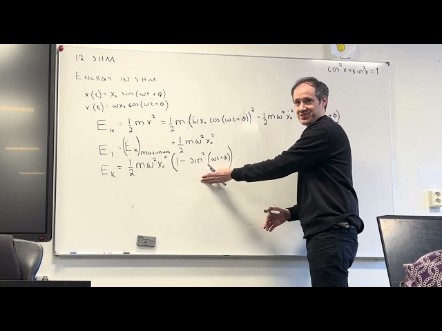 Energy in SHM, Derivation of the formula - Tuesday 6th January 