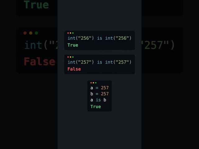 Why Python Reuses 256 but Not 257