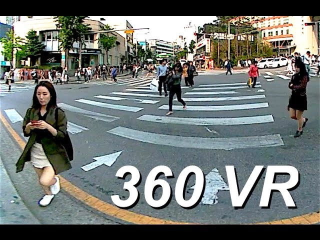 Experience Korea in 360 VR - Hongdae University In 2K  - Free Stock Footage