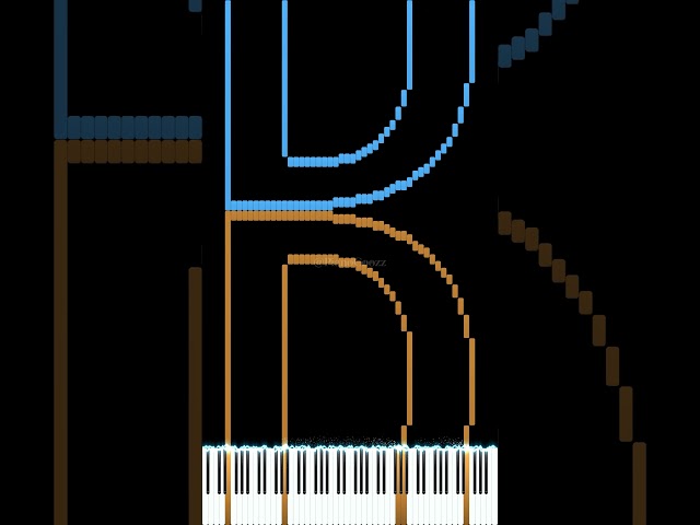 D in Piano Note Art 🅳🎹 | Mirrored Top to Bottom #Shorts