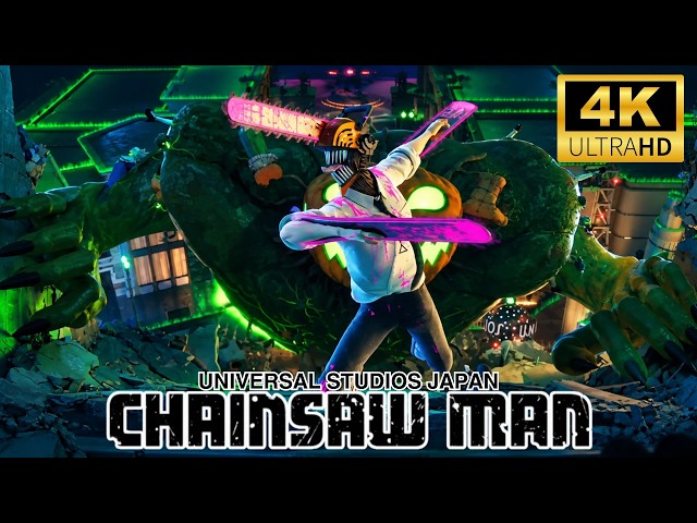 CHAINSAW MAN: THE CHAOS 4-D at Universal Studios Japan! Attraction, Merch & Food