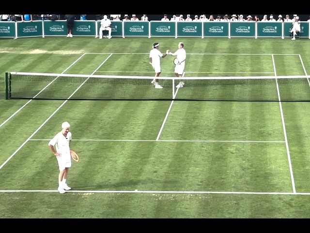 Roger Federer full last game serving at his Celebrity Pro Classic ITHF Induction