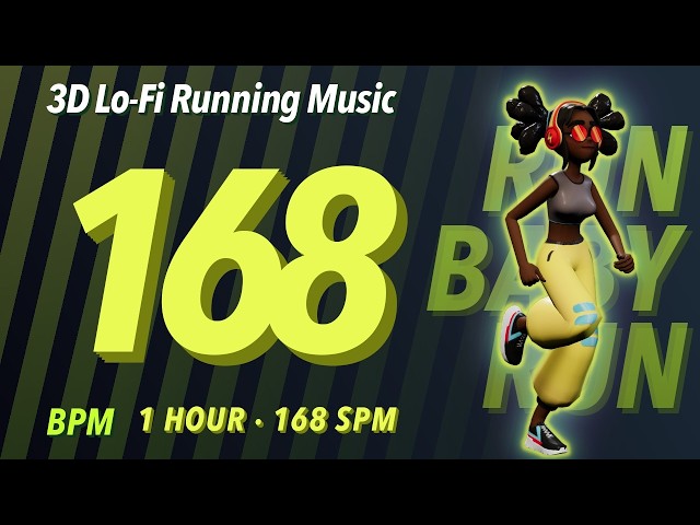 Scenic Run Lo-Fi · 168 BPM Running Music 3D · 1 Hour | 168 SPM Open Trail